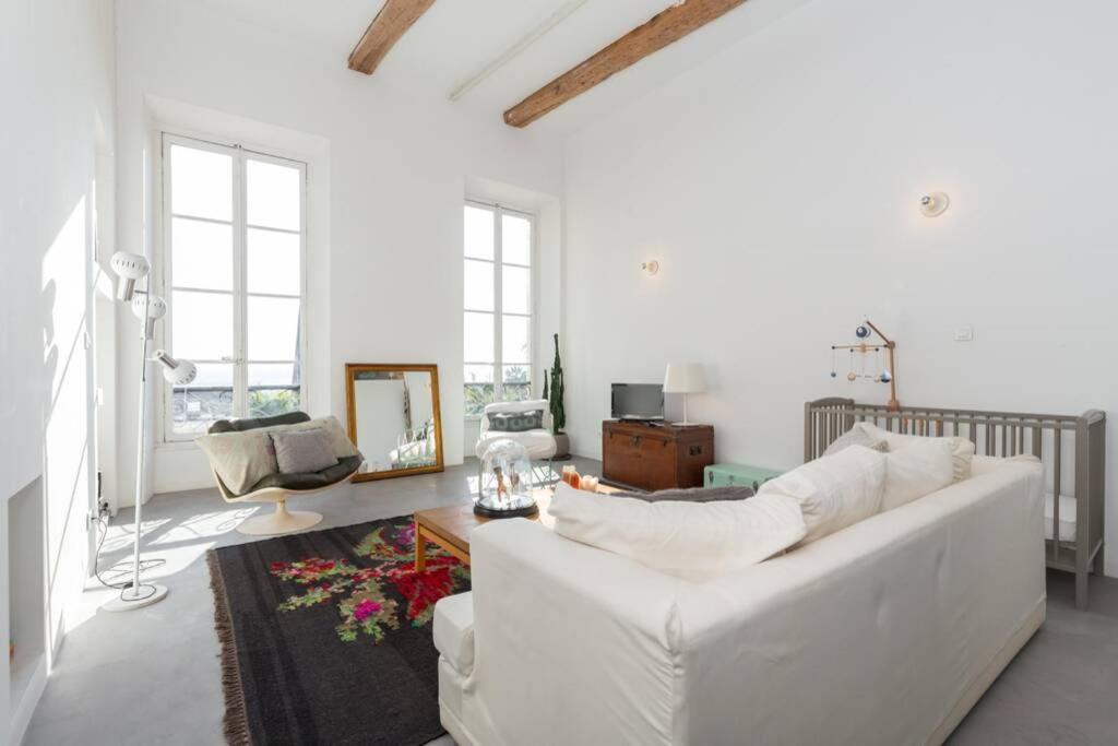 Апартаменты 06J - Superb Duplex Loft With Ac - Sea View Ницца Экстерьер фото